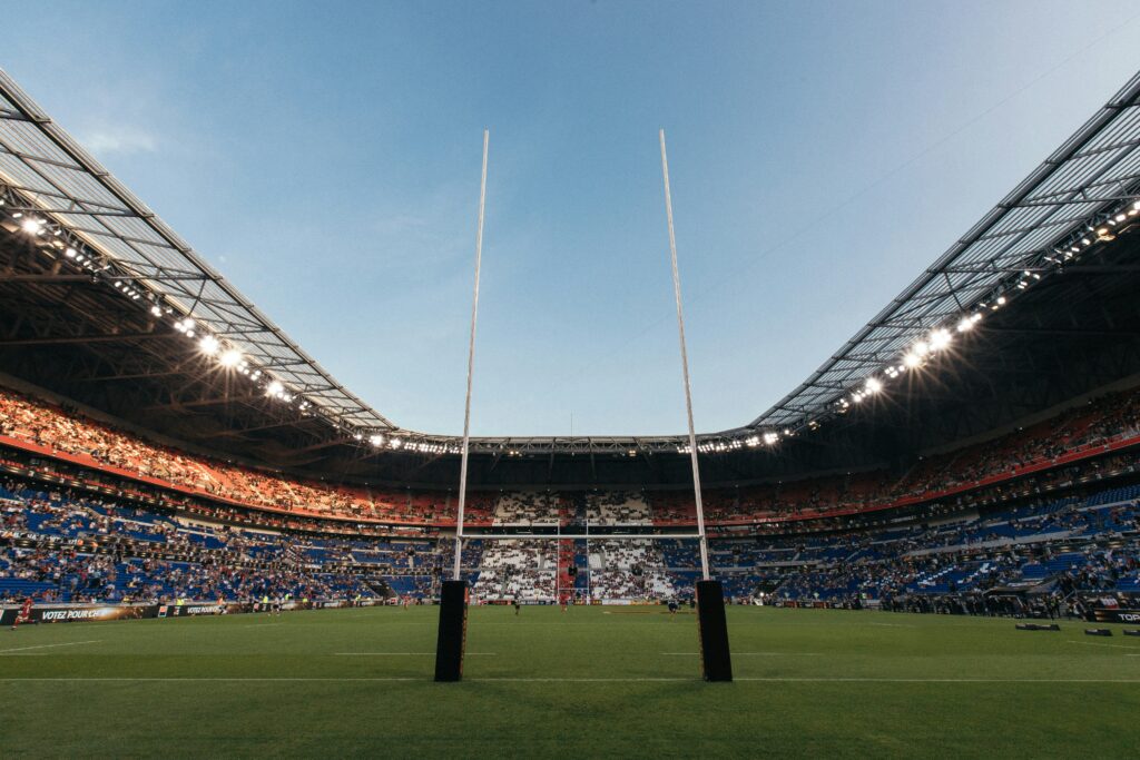 rugby world cup in a big stadium